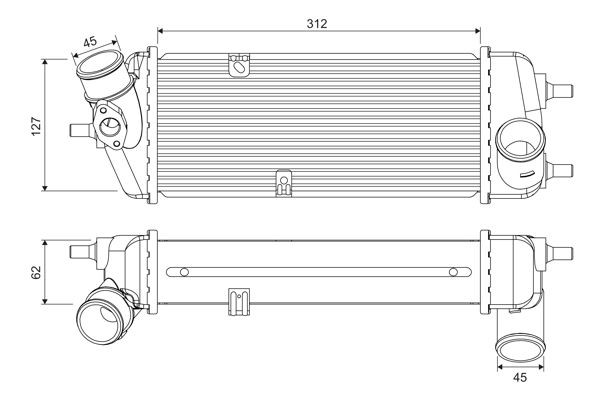 Do koszyka Chłodnica intercoolera KIA Rio II JB