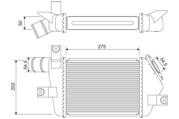 Do koszyka Chłodnica intercoolera Mitsubishi L 200 IV KA, KB