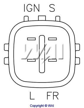 Do koszyka IN302 WAI Regulator alternatora (przekaźnik ładowania)