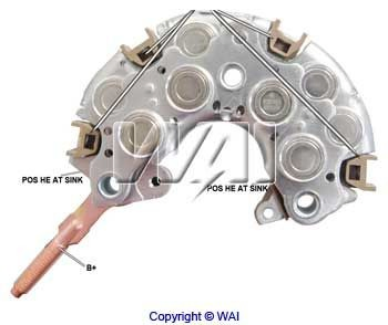 Do koszyka Mostek prostowniczy alternatora = Moster diodowy alternatora Toyota Starlet II P7