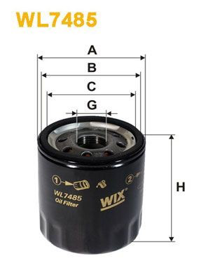 WL7485 WIX Filtr oleju
