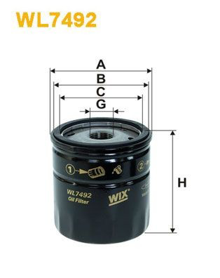 WL7492 WIX Filtr oleju