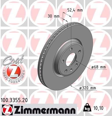 Do koszyka 100335520 Zimmermann Tarcza hamulcowa przednia