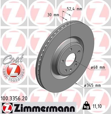 Tarcza hamulcowa przednia Zimmermann 100335620 cena, od 89,91 USD