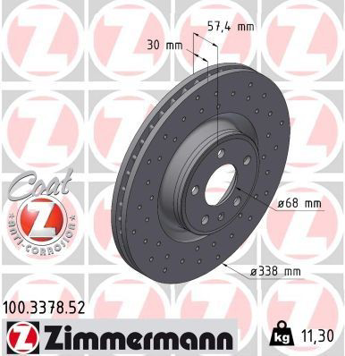 Do koszyka 100337852 Zimmermann Tarcza hamulcowa przednia