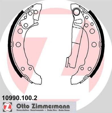 109901002 Zimmermann Klocki hamulcowe tylne bębnowe