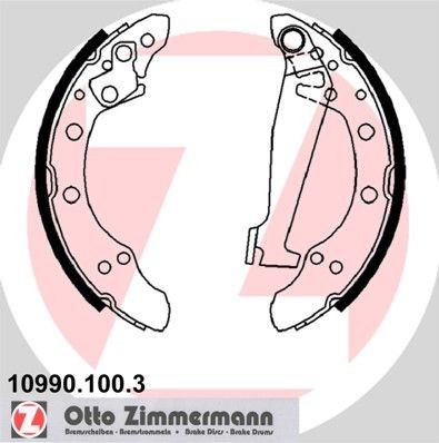 109901003 Zimmermann Klocki hamulcowe tylne bębnowe