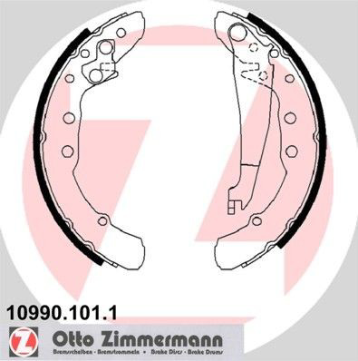 109901011 Zimmermann Klocki hamulcowe tylne bębnowe