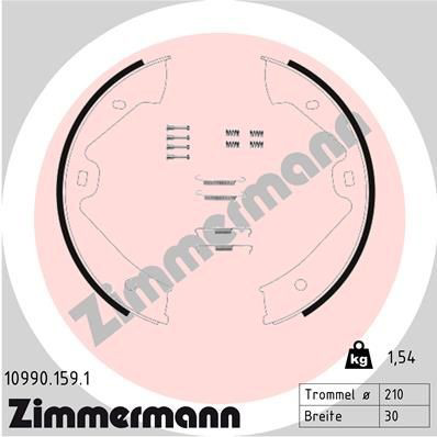 109901591 Zimmermann Klocki hamulca ręcznego