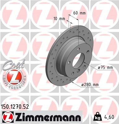 150127052 Zimmermann Tarcza hamulcowa tylna