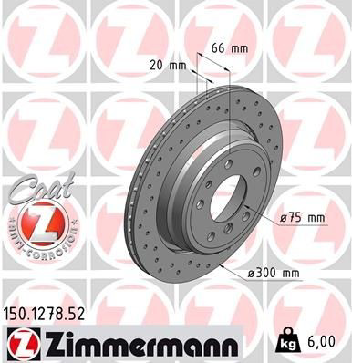 150127852 Zimmermann Tarcza hamulcowa tylna