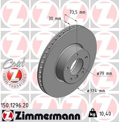 Tarcza hamulcowa przednia Zimmermann 150129620 cena, od 80,57 USD