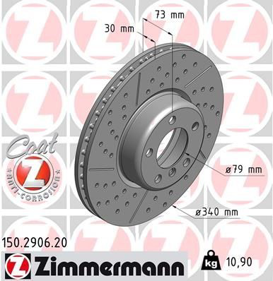 150290620 Zimmermann Tarcza hamulcowa przednia
