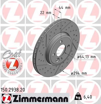 150293820 Zimmermann Tarcza hamulcowa przednia