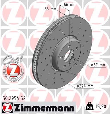 Tarcza hamulcowa przednia Zimmermann 150295452 cena, od 226,56 USD