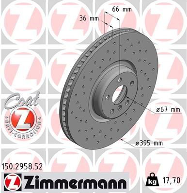 150295852 Zimmermann Tarcza hamulcowa przednia