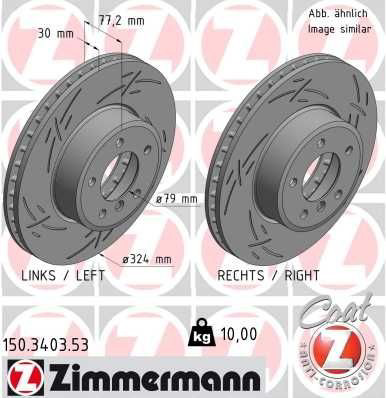 150340353 Zimmermann Tarcza hamulcowa przednia
