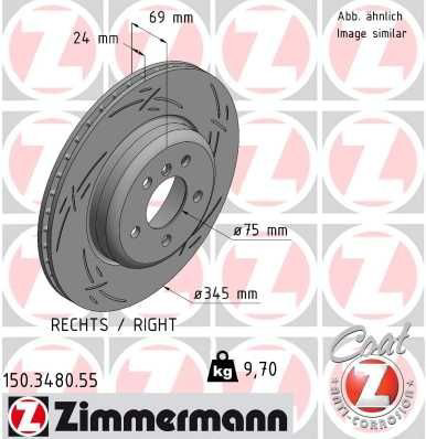 150348055 Zimmermann Tarcza hamulcowa tylna