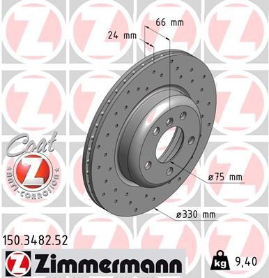 150348252 Zimmermann Tarcza hamulcowa przednia