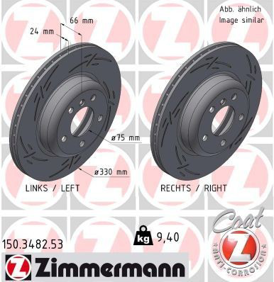 150348253 Zimmermann Tarcza hamulcowa przednia