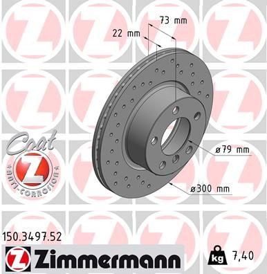 Tarcza hamulcowa przednia Zimmermann 150349752 cena, od 57,36 USD