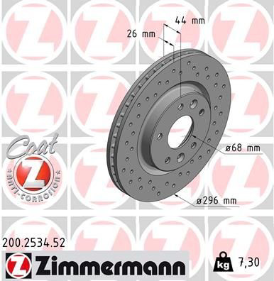 200253452 Zimmermann Tarcza hamulcowa przednia