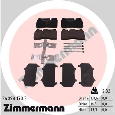 240981703 Zimmermann Klocki hamulcowe przednie tarczowe