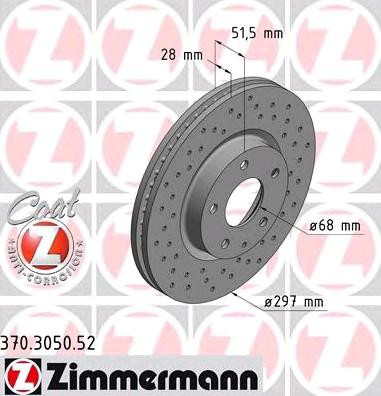 Tarcza hamulcowa przednia Zimmermann 370305052 cena, od 56,37 USD