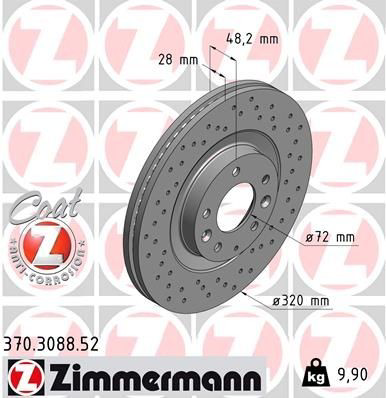 370308852 Zimmermann Tarcza hamulcowa przednia