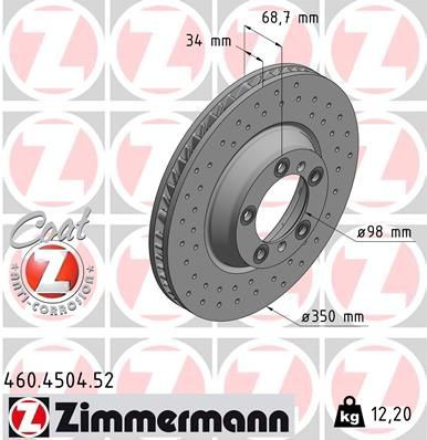 Do koszyka 971615301 VAG Tarcza hamulcowa przednia