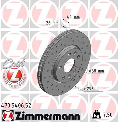 470540652 Zimmermann Tarcza hamulcowa przednia