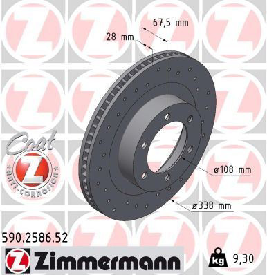 590258652 Zimmermann Tarcza hamulcowa przednia