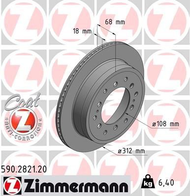 590282120 Zimmermann Tarcza hamulcowa tylna