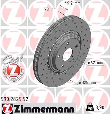 590282552 Zimmermann Tarcza hamulcowa przednia