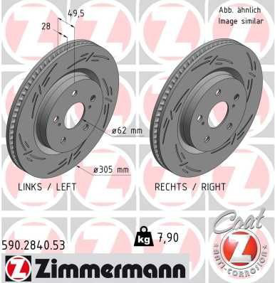 590284053 Zimmermann Tarcza hamulcowa przednia