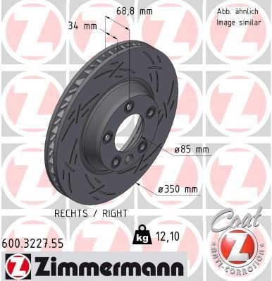 600322755 Zimmermann Tarcza hamulcowa przednia