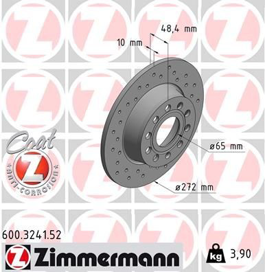 Tarcza hamulcowa tylna Zimmermann 600324152 cena, od 37,24 USD