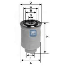 2437500 UFI Filtr paliwa