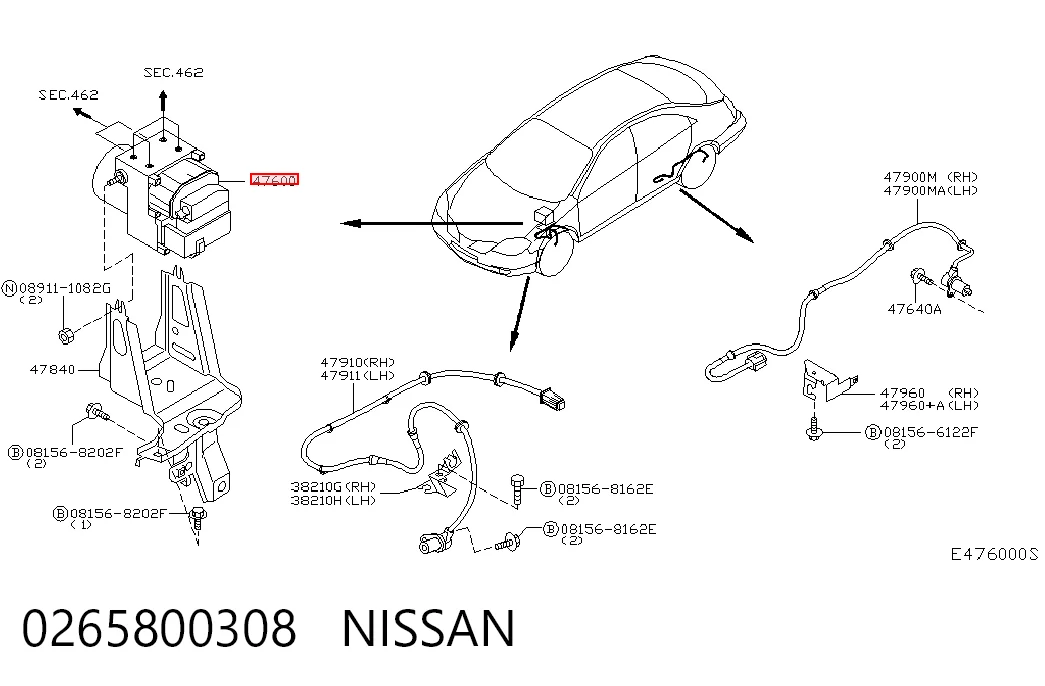 Sterownik ABS  hydrauliczny do Nissan Primera  P12