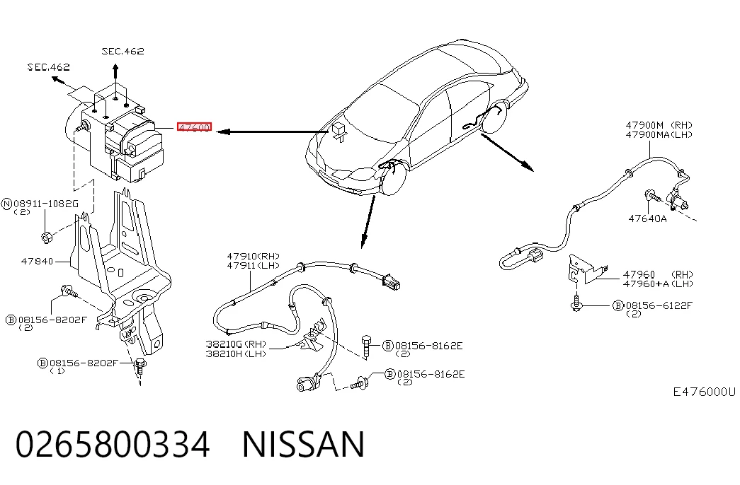 Sterownik ABS  hydrauliczny Nissan Primera sedana (P12) (2002 - 2008) cena, od 54,56 USD