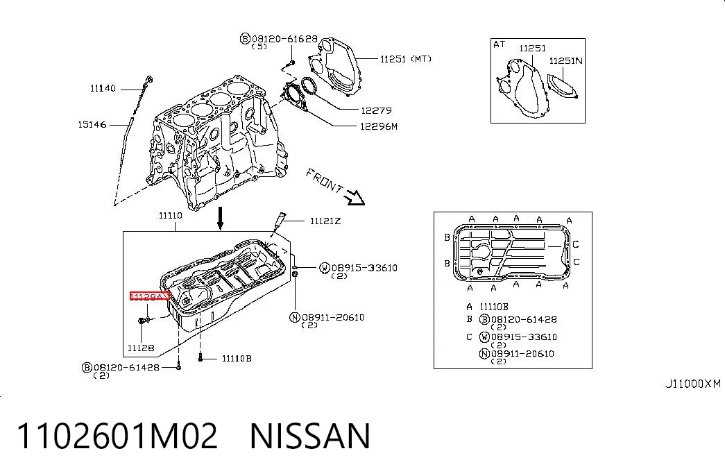 1102601M02 Nissan/Infiniti Uszczelka korka miski olejowej
