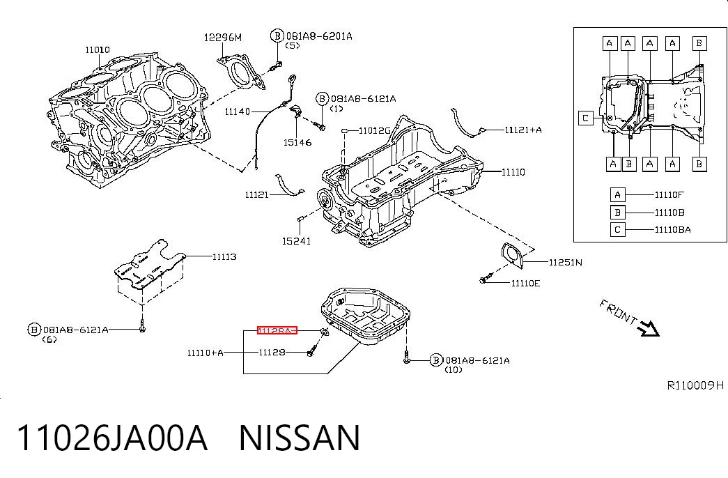 11026JA00A Nissan/Infiniti Uszczelka korka miski olejowej