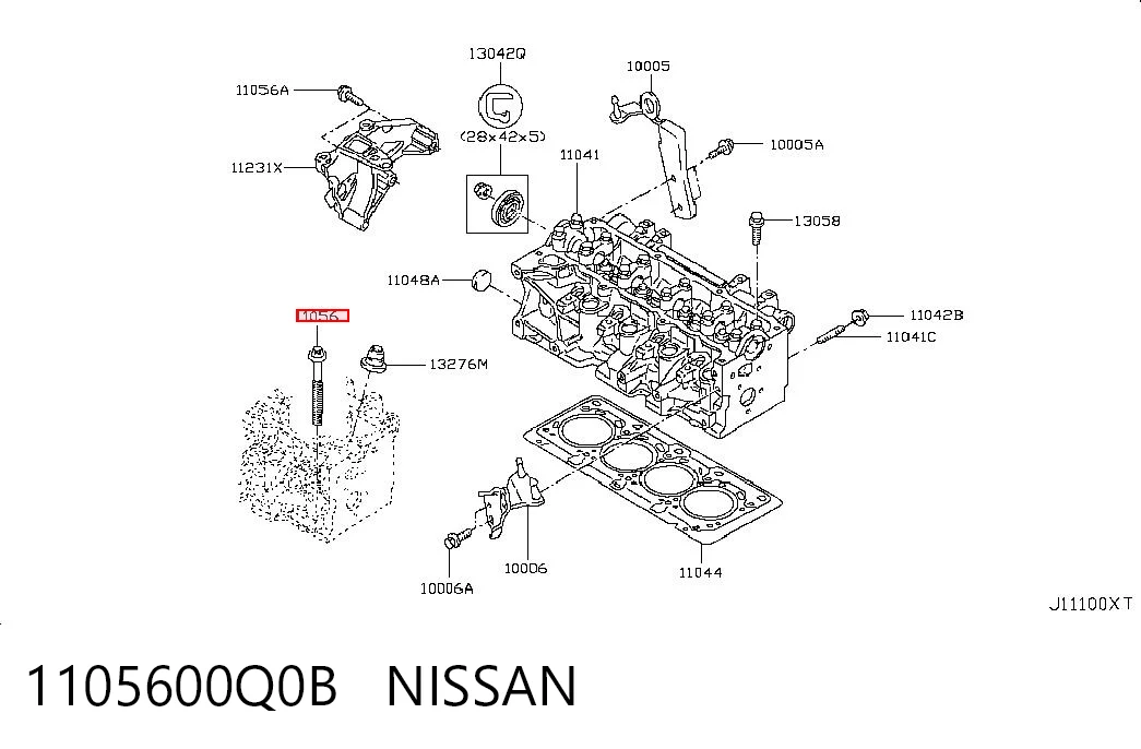 Śruba głowicy cylindrów do Renault Megane II LM0, LM1