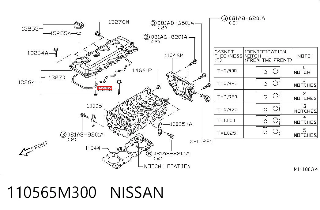 Śruba głowicy cylindrów do Nissan Almera II N16