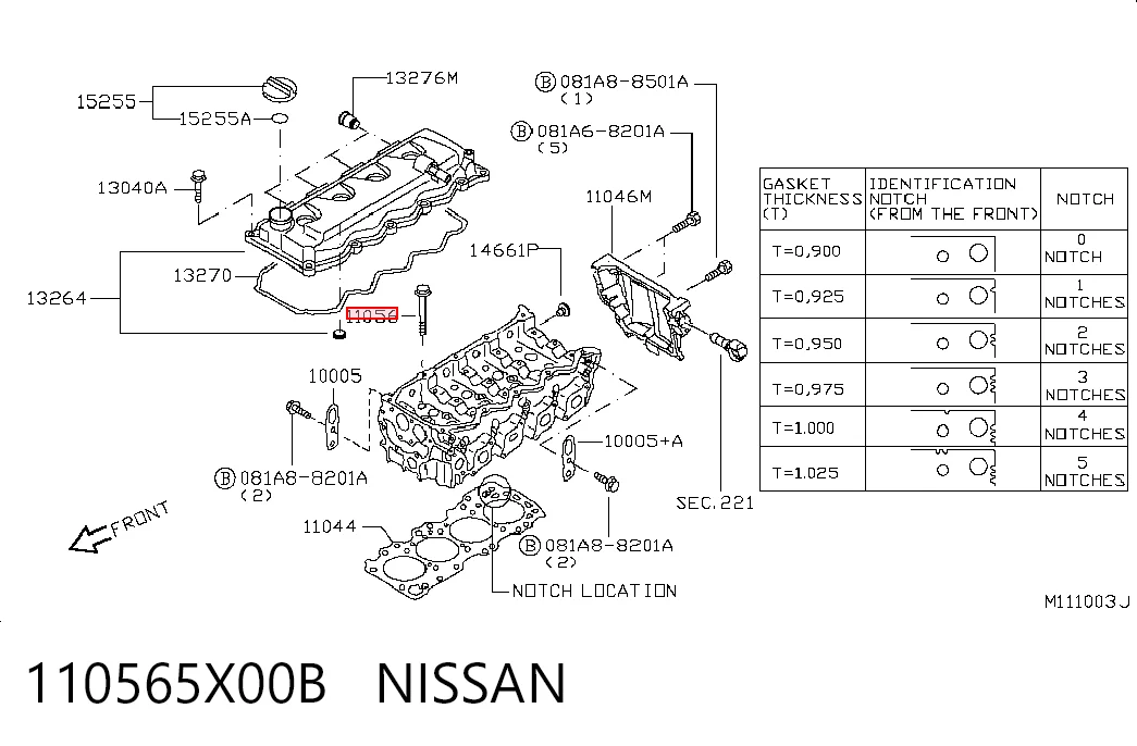 110565X00B Nissan/Infiniti