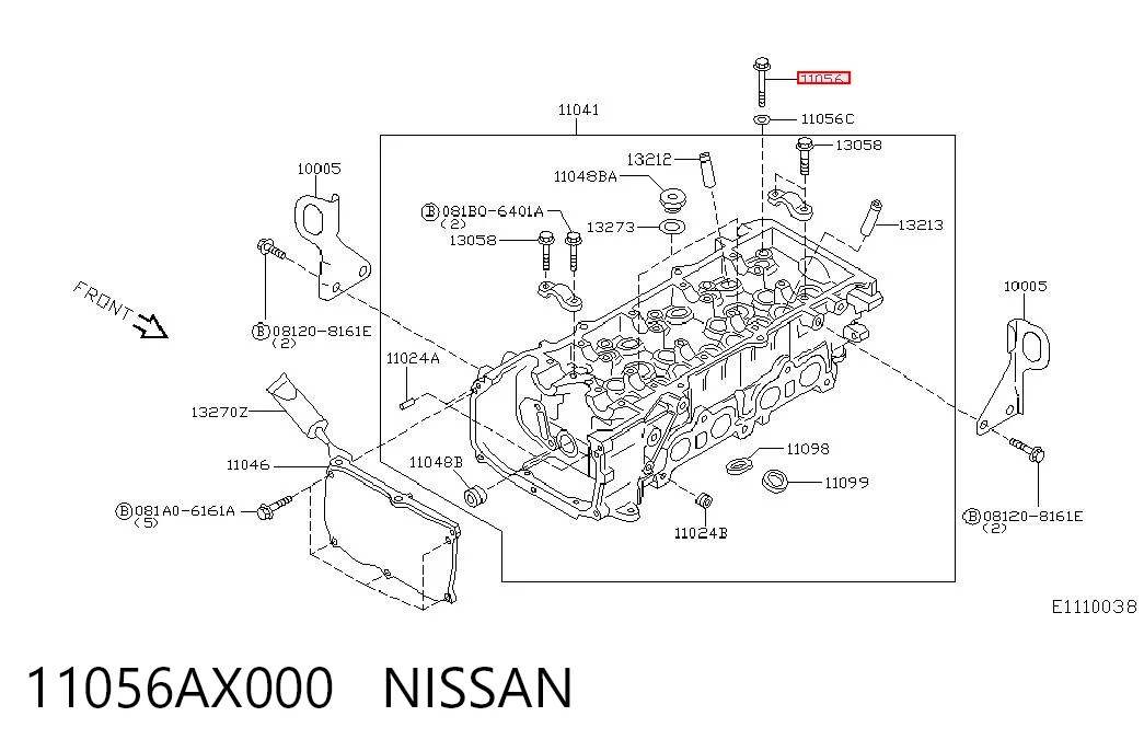 Śruba głowicy cylindrów do Nissan Micra  K11