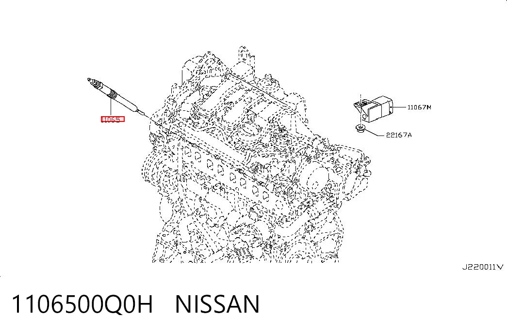 1106500Q0H Nissan/Infiniti Świeca żarowa