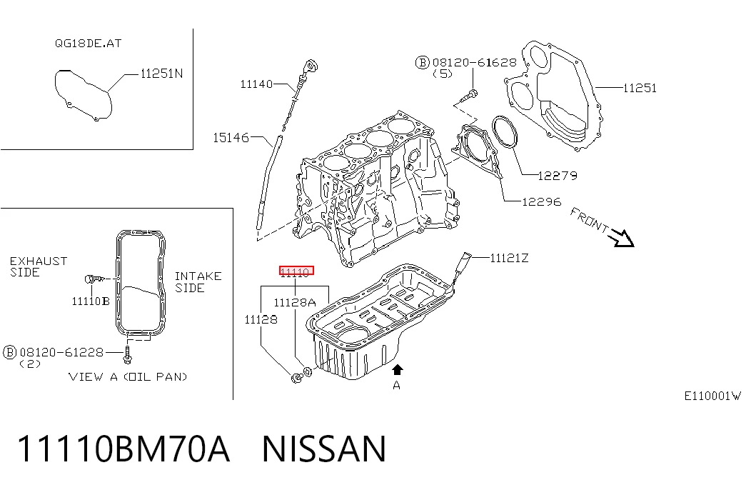 Do koszyka Miska olejowa silnika Nissan Almera I N15
