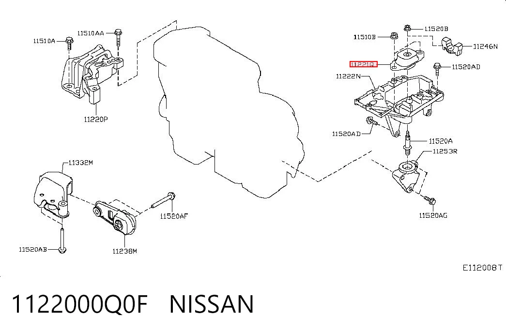 Poduszka (podpora) silnika lewa Nissan Qashqai II SUV (J11) (2013 - 2021) cena, od 29,38 USD