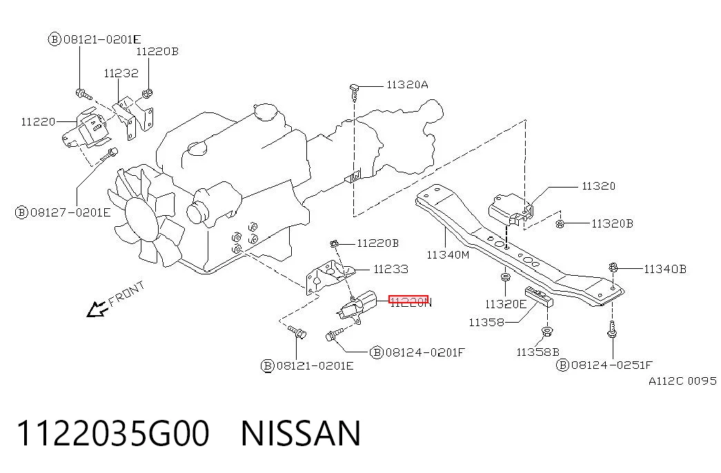 Poduszka (podpora) silnika przednia Nissan Terrano I SUV (WD21) (1986 - 1995) cena, od 37,19 USD
